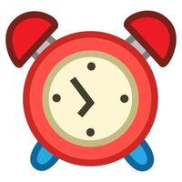Alarm clock in flat design style vector