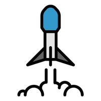 Rocket Launch for Space Icon vector
