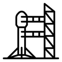 Rocket Launch Site for Space Icon vector