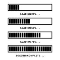 Set of loading icon sign vector