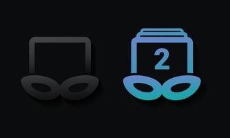 Incognito mode icon. Incognito mode when using the internet vector