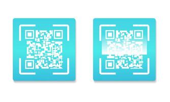 QR code scanning. Digital data sign for scanners vector