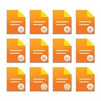 Set of file document symbol vector