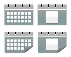Set of calender design symbol vector