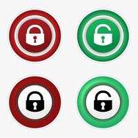 Lock and unlock icon. Accessibility vector