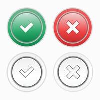 Check mark button vector
