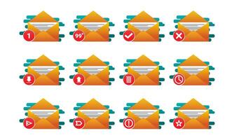 Set of e mail symbol. For you web, app, UI vector