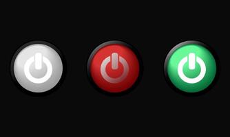 Start power symbol. Shut down button vector