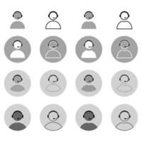 Customer service avatar icon. Call center operator vector