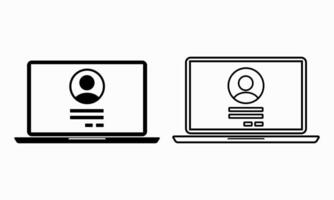 Password security access on laptop icon. Verification code. Private authorization sign. Authentication login from system vector