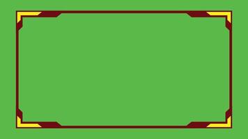 Gaming overlay frame template design vector