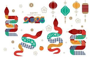 snake chinese element object for icon,sticker vector