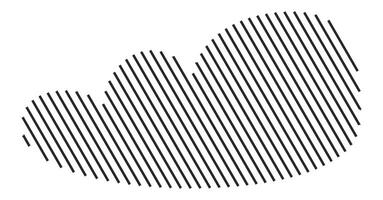 Abstract shape with a diagonal stripe pattern vector
