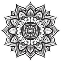 Outline Mandala Harmony in Patterns for coloring book vector