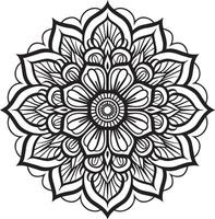Outline Mandala Infinite Patterns for coloring book vector