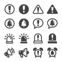 alert and reminder icon set vector