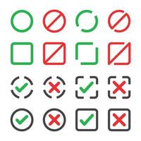 checkbox icon set vector