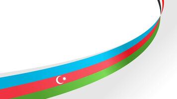wavy azerbaijan flag ribbon background with copy space for text vector