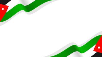 wavy jordan flag frame background with copy space for text. jordan national day vector
