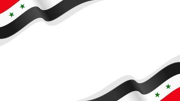 wavy syria flag background with copy space for text. syria national day vector