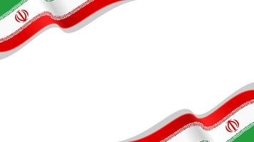 wavy iran flag frame background with copy space for text. iran national day vector