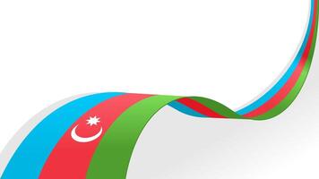 waving azerbaijan flag background with copy space for text. azerbaijan national day vector