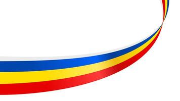 romania national day. waving romania flag background with copy space for text. vector