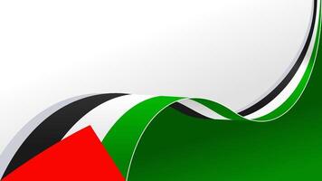 waving palestine flag ribbon background with copy space for text. palestine national day vector