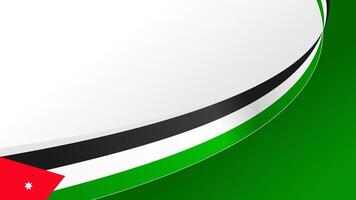 wavy jordan flag background with copy space for text. jordan national day vector