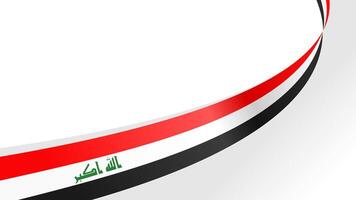 iraq national day. wavy iraq flag background with copy space for text vector
