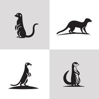 Meerkat silhouette icon vector