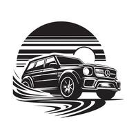 SUV silhouette image vector