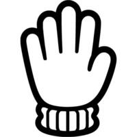 Hand gesture open palm greeting, sign of openness and goodwill in monochrome. Simple minimalistic in black ink drawing on white background vector