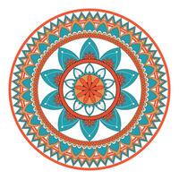 Flower Mandalas, illustration of fabric pattern or geometric flower pattern design vector