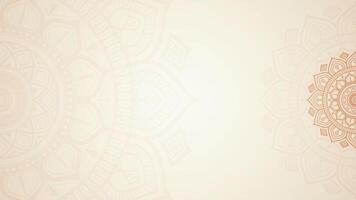 Simple Blank Elegant Mandala Plain Horizontal Background With Delicate Patterns and Soft Tones vector