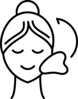 Gua Sha Tool Line Icon vector