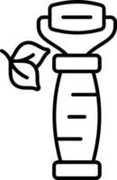 Jade Roller Line Icon vector