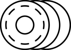 Reusable Cotton Rounds Line Icon vector