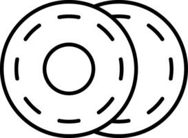 Cotton Pads Line Icon vector