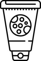 Night Cream Line Icon vector