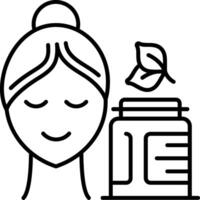 Facial Scrub Line Icon vector