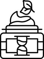 Anti-Aging Cream Line Icon vector