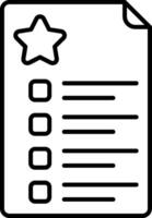 Survey Form Line Icon vector