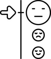 Neutral Face Line Icon vector