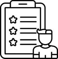 Feedback Report Line Icon vector