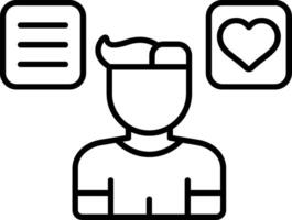 User Opinion Line Icon vector