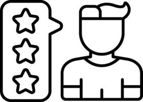 User Comment Line Icon vector