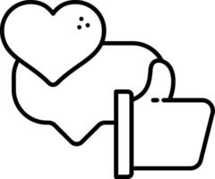 Feedback Rating Line Icon vector