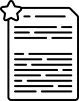Feedback Summary Line Icon vector