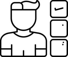 User Score Line Icon vector